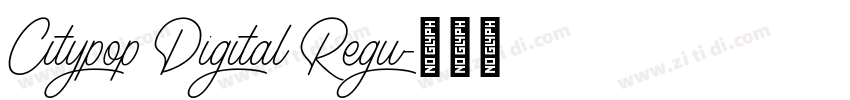 Citypop Digital Regu字体转换